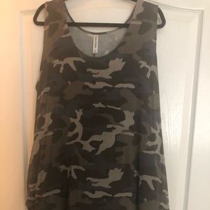 Army print tank top
